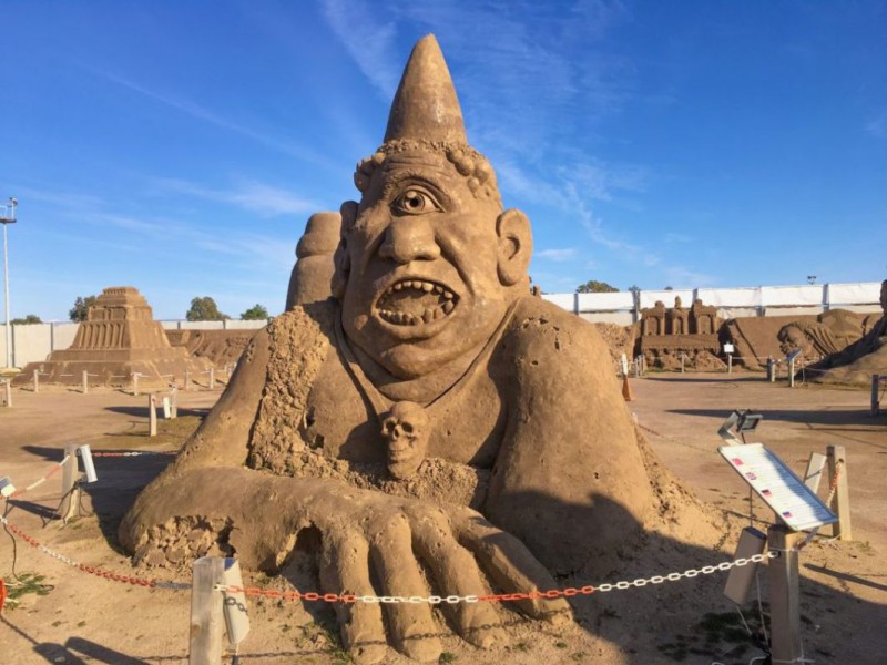 Zand sculptuur sandbeach